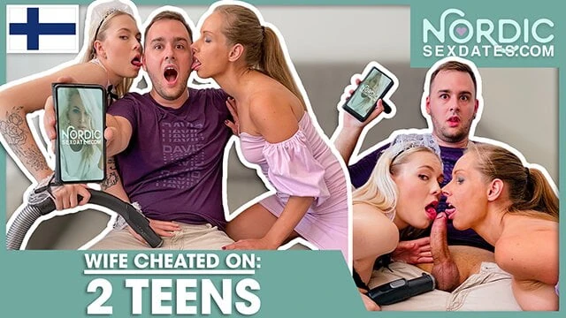 FINLAND: CHEATED on WIFE with two teens! NORDICSEXDATES.com