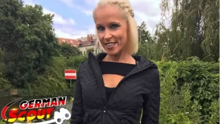 German scout – fit German mature Sophie Logan pickup and rough fuck